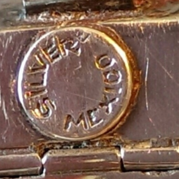 Saks Fifth Avenue Vintage Estate Silver & Black Onyx Bracelet - Picture 3 of 4